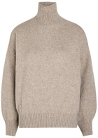 Khaite Willem Ribbed Cashmere Jumper Beige