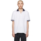 Marni White Pinstripe Poplin Polo