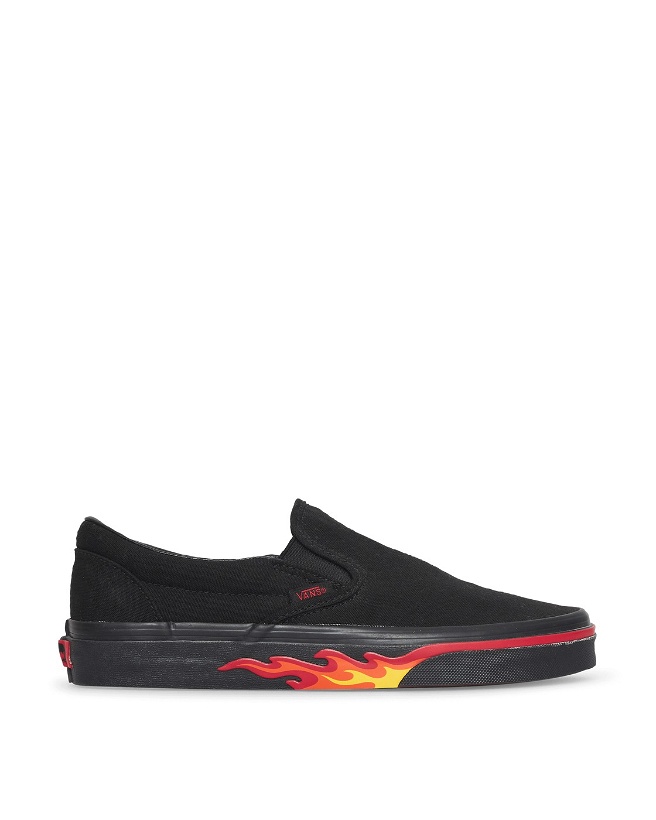 Photo: Vans Classic Slip On Flame Wall Sneakers
