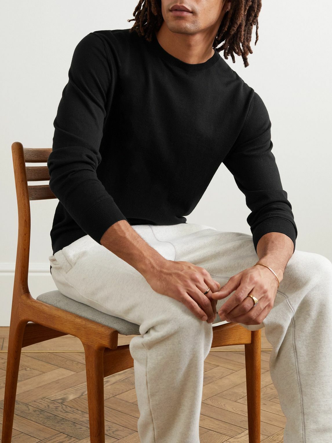 Allude Black Cashmere Sweater main image 1