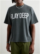 Remi Relief - Play Deep Cotton-Jersey T-Shirt - Gray