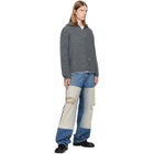 Maison Margiela Gray Mended Ribbed Sweater