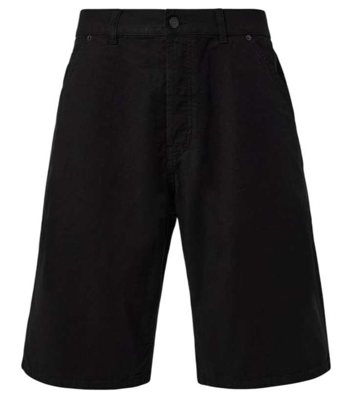 Photo: Saint Laurent Mid-rise cotton twill Bermuda shorts