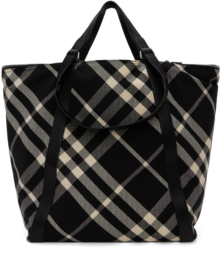 Photo: Burberry Black & Beige Large Field Tote