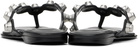 Alexander Wang Black Rexa Thong Flat Sandals