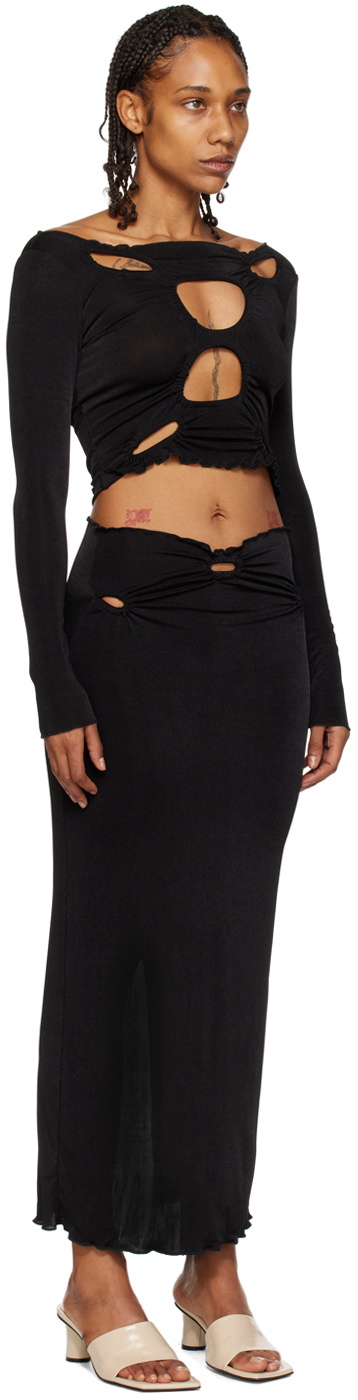 TYRELL SSENSE Exclusive Black Top & Maxi Skirt Set