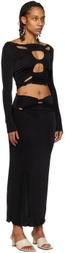 TYRELL SSENSE Exclusive Black Top & Maxi Skirt Set