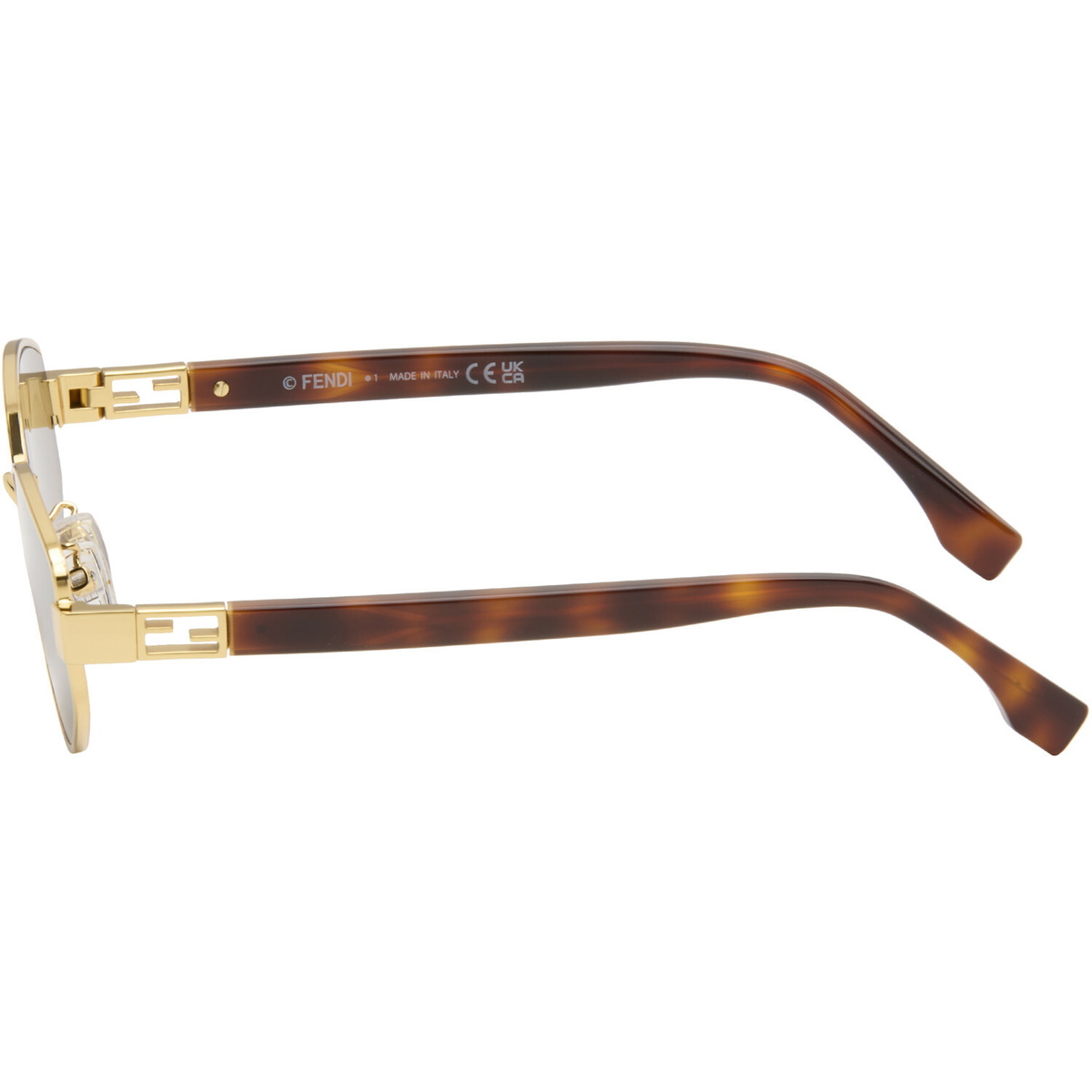 Fendi Gold Baguette Sunglasses