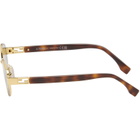 Fendi Gold Baguette Sunglasses