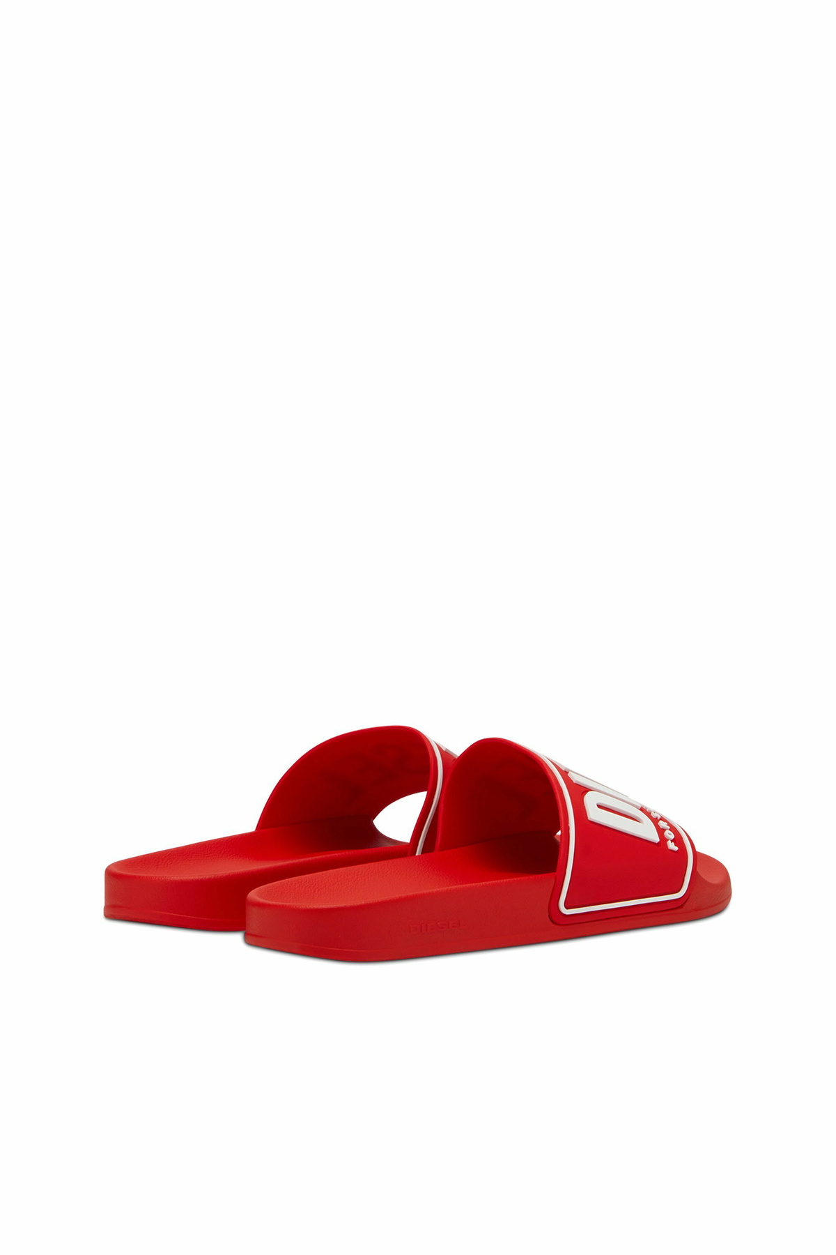 Diesel Sa-Mayemi-Pool slides with 3D logo - Slides Mens in Red