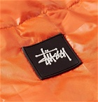 Stüssy - Appliquéd Checkerboard Shell Down Jacket - Orange