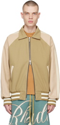 Rhude Beige 'Rude Boys' Bomber Jacket