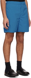 Solid Homme Blue Embroidered Shorts