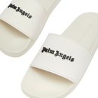 Palm Angels Classic Logo Pool Slide in Neutral