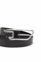 Diesel 3cm belt in pull-up leather - Belts Womens in Black