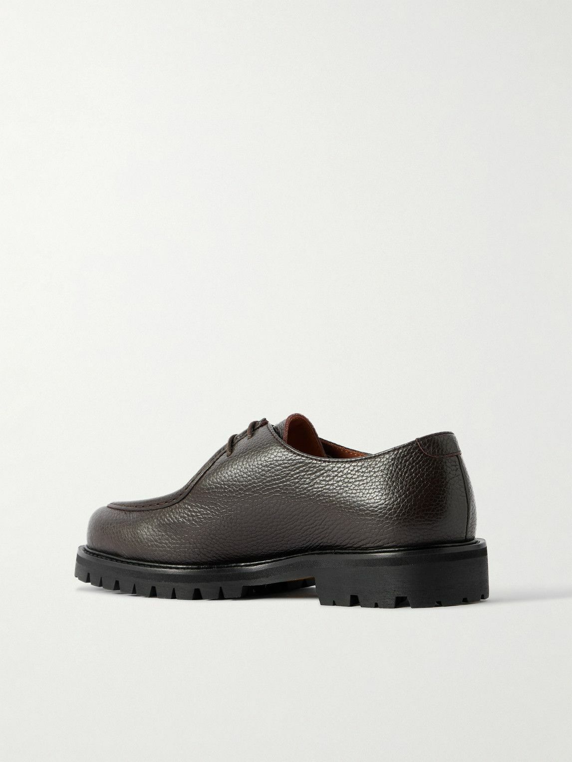 Mr P. - Jacques Full-Grain Leather Derby Shoes - Brown