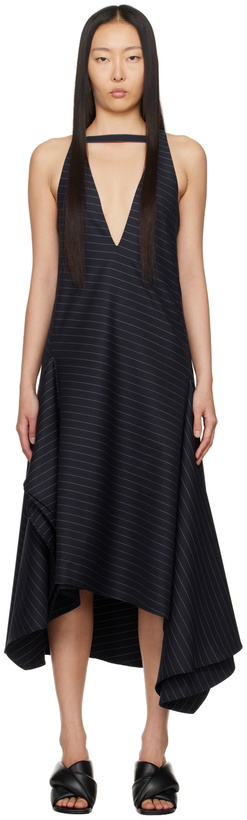 Photo: JW Anderson Navy Layered Maxi Dress