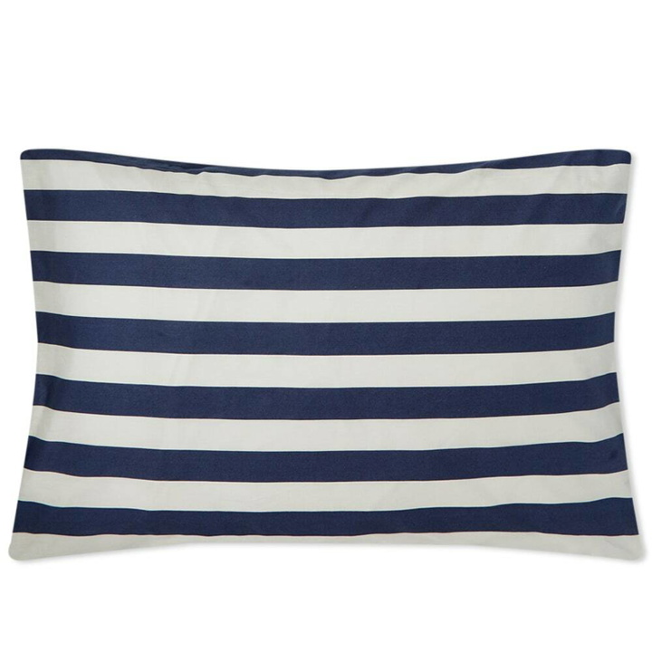 Photo: HAY Été Pillow Case in Midnight Blue And Light Grey