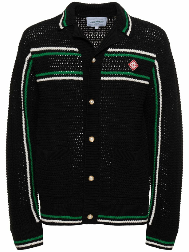 Photo: CASABLANCA Crocheted Cotton Tennis Jacket