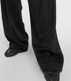 The Row Rufos pinstripe cashmere wide-leg pants