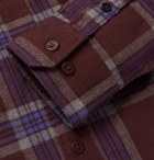 Norse Projects - Osvald Slim-Fit Checked Cotton-Flannel Shirt - Men - Burgundy