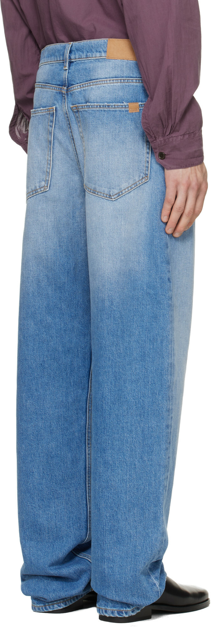 Calvin Klein Collection Blue 05 Low Rise Wide Leg Jeans