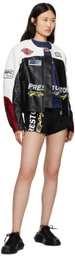 Heron Preston Black Moto Leather Jacket