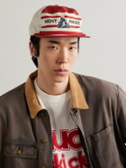 Rhude - Mont Logo-Embroidered Striped Knitted and Cotton-Twill Trucker Hat
