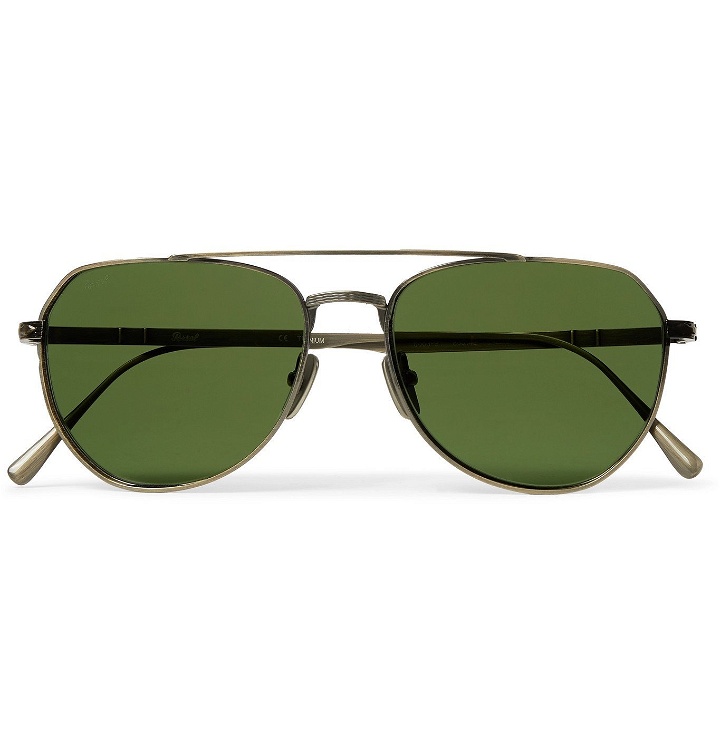 Photo: PERSOL - Aviator-Style Pewter-Tone Titanium Sunglasses - Silver