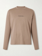 Portal - Lateral Peak Logo-Print Recycled-Jersey T-Shirt - Brown