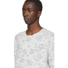 Jil Sander White Jacquard Open Crewneck Sweater