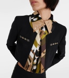 Pucci Vivara-printed cropped wool-blend jacket