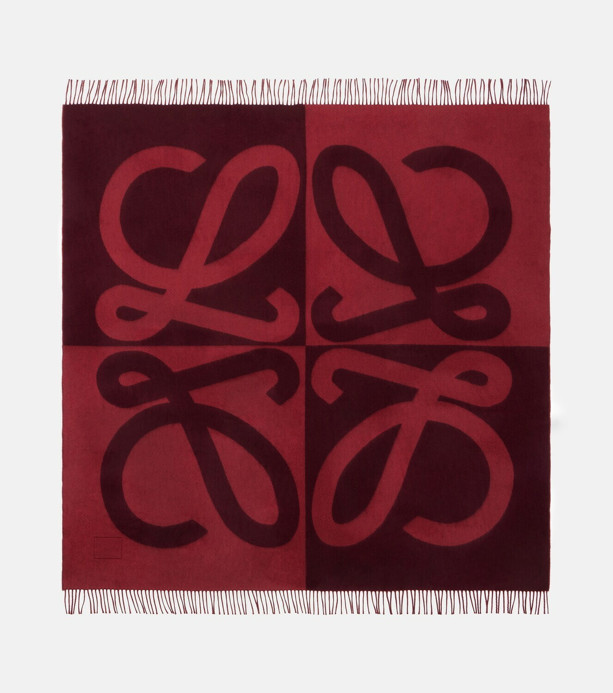 Loewe Anagram fringed wool and cashmere throw