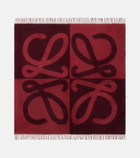 Loewe Anagram fringed wool and cashmere throw