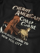 Cherry Los Angeles - Coast to Coast Printed Cotton-Jersey T-Shirt - Black