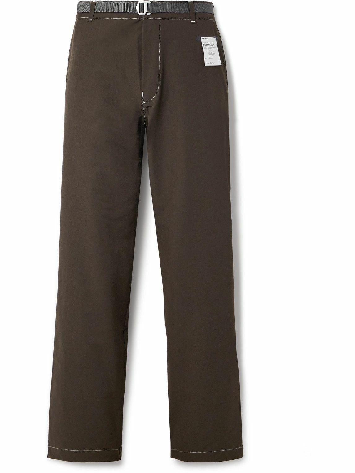 Satisfy - Straight-Leg Belted PeaceShell™ Trousers - Brown