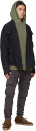 Greg Lauren Khaki Basic Hoodie