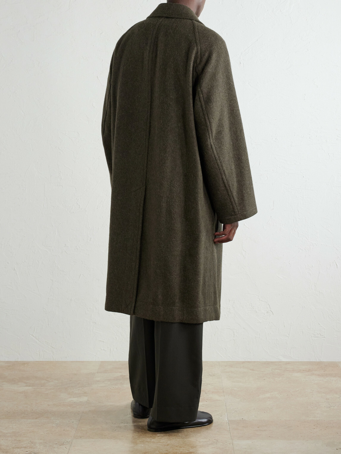 LEMAIRE - Double-Breasted Wool and Alpaca-Blend Felt Coat - Brown