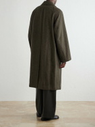 LEMAIRE - Double-Breasted Wool and Alpaca-Blend Felt Coat - Brown