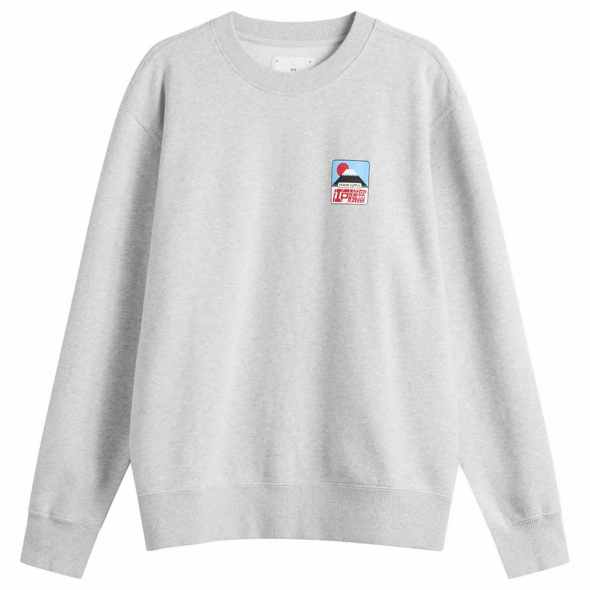 Edwin Men's Sunset On Fuji San Sweat in Grey Marl