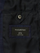 Ermenegildo Zegna - Prince of Wales Checked Wool and Silk-Blend Blazer - Blue