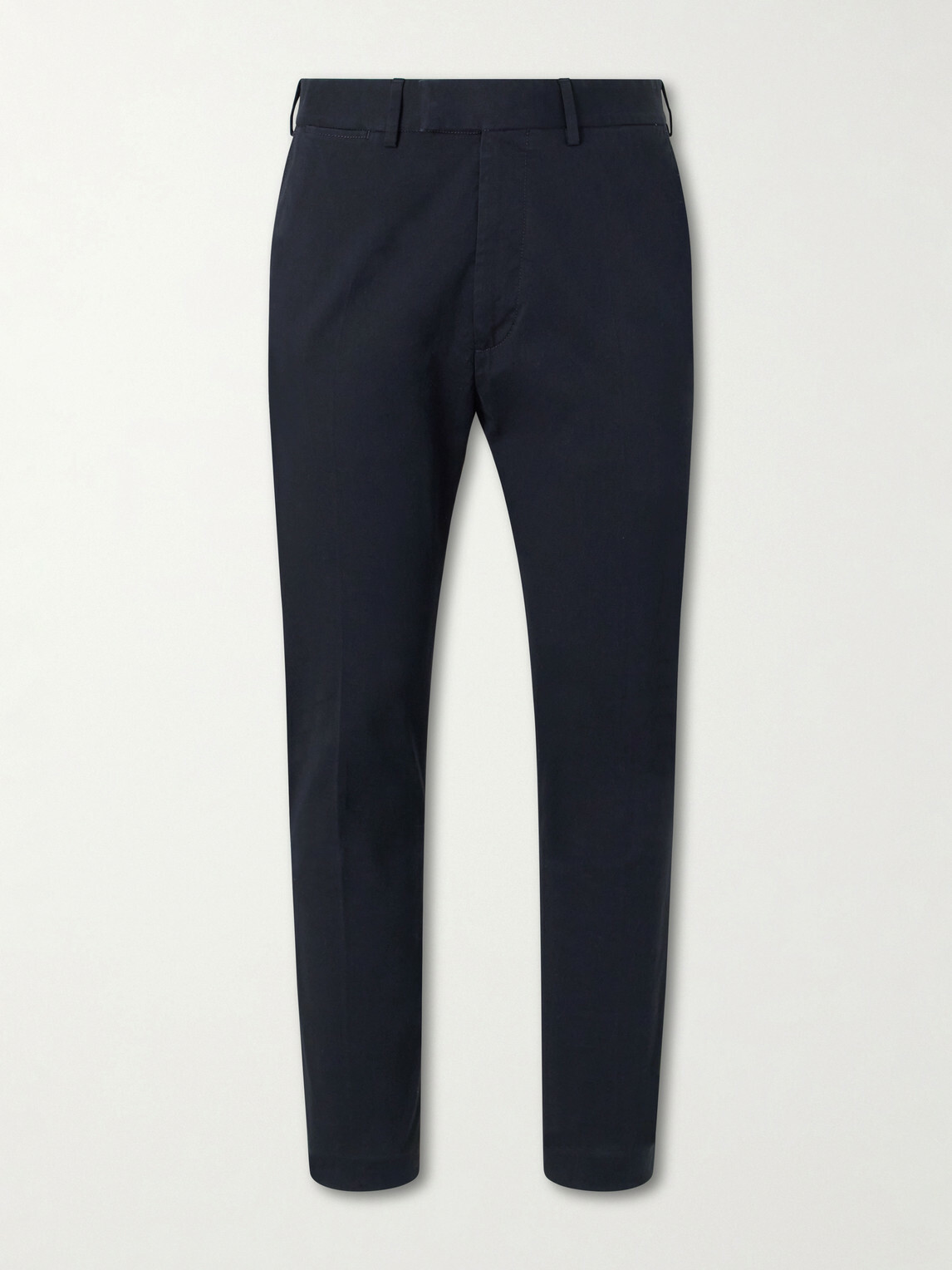 TOM FORD - Tapered Cotton-Blend Twill Trousers - Black