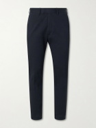 TOM FORD - Tapered Cotton-Blend Twill Trousers - Black