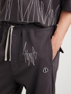 Rick Owens - Moncler Straight-Leg Logo-Appliquéd Embroidered Cotton-Jersey Sweatpants - Brown