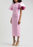 Solace London Lora Crepe Midi Dress Light Pink