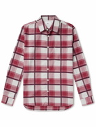 Mr P. - Checked Cotton-Flannel Shirt - Burgundy