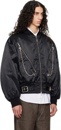 Chopova Lowena SSENSE Exclusive Black Helter Bomber Jacket