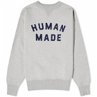 Human Made Men's Logo Crew Sweat in Grey