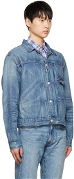 Polo Ralph Lauren Blue Patchwork-Collar Denim Jacket
