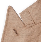 Caruso - Unstructured Double-Breasted Camel, Wool and Silk-Blend Twill Blazer - Brown